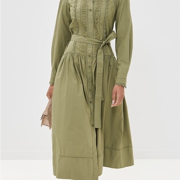 Ulla Johnson Dresses & Skirts - Ulla Johnson Ariane Olive Green Long Sleeve Dress